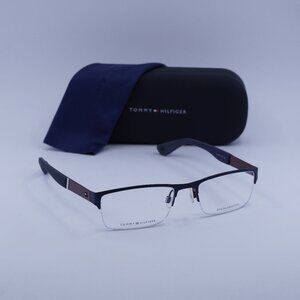 Tommy Hilfiger TH 1524 0PJP 00 Rectangle Eyeglasses – Blue/Burgundy 52mm